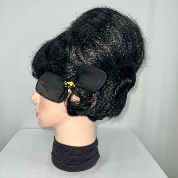 Black and Yellow Knot Bandana Knotted Hair Bow - Picture 5 of 11